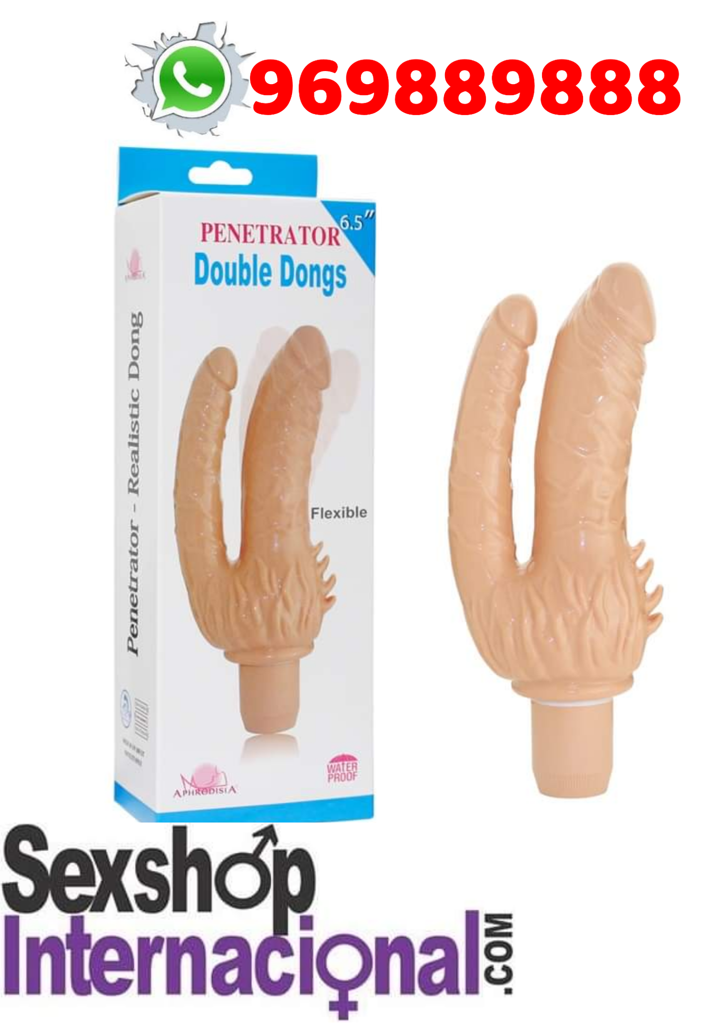 VIBRADOR DOBLE PENETRACION-DE SILICONA-SEXSHOP MIRAFLORES 981196979 